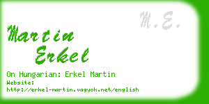 martin erkel business card